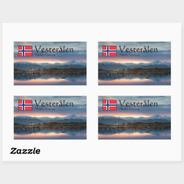 Vesteralen Norwegen Souvenir Rechteckiger Aufkleber