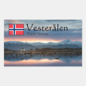 Vesteralen Norwegen Souvenir Rechteckiger Aufkleber (Vorderseite)