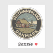 Vesthimmerland, Dänemark Danmark Aufkleber (Blatt)
