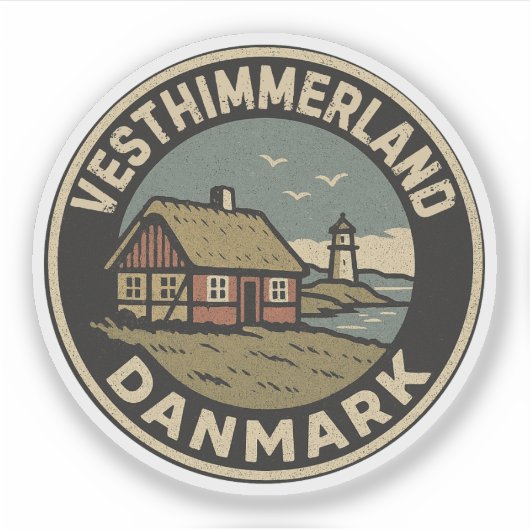 Vesthimmerland, Dänemark Danmark Aufkleber (Vorderseite)