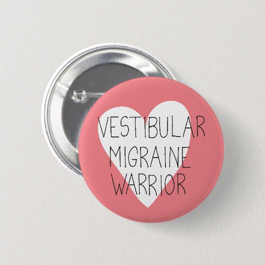 Vestibular Migräne Warrior Abzeichen Button (Vorne & Hinten)