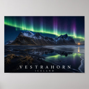 Vestrahorn Berg Stokksnes Island A4 Poster