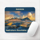 Vestrahorn-Gebirge mit benutzerdefiniertem Text, I Mousepad (Mit Mouse)