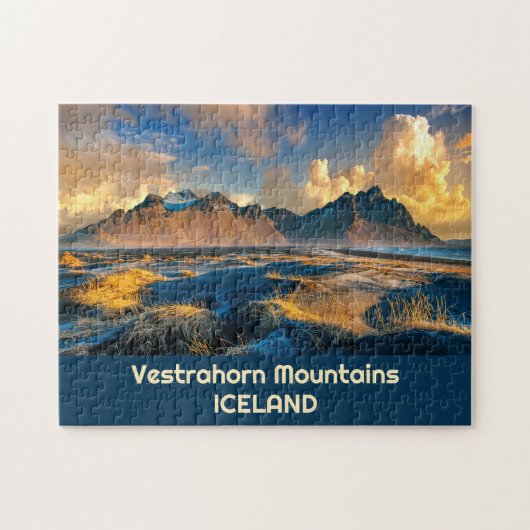Vestrahorn-Gebirge mit benutzerdefiniertem Text, I Puzzle (Horizontal)