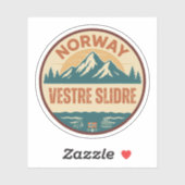 Vestre Slidre, Norge Norwegen Aufkleber (Blatt)