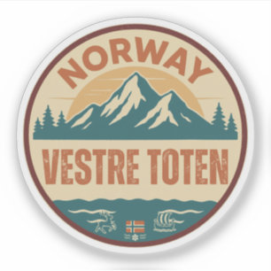 Vestre Toten, Norwegen Norwegen Aufkleber