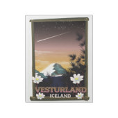 Vesturland Island Reiseplakat Notizblock (Rotiert)