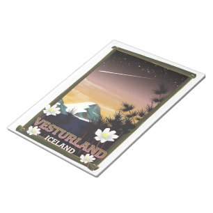 Vesturland Island Reiseplakat Notizblock