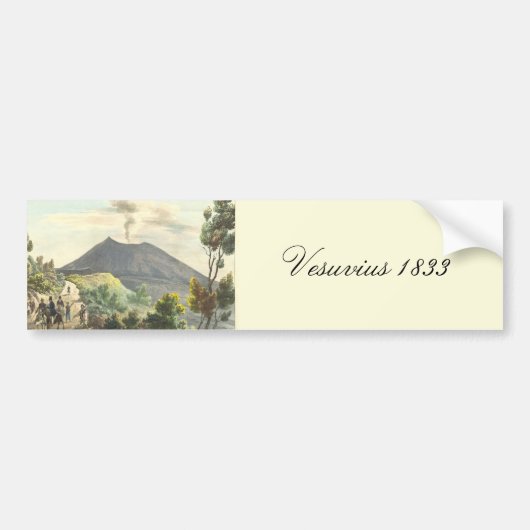 Vesuv Active Volcano 1832 Neapel Italien Autoaufkleber (Vorne)
