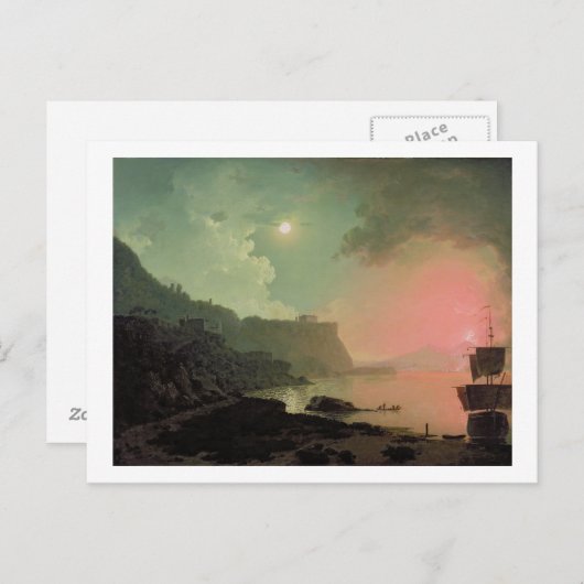 Vesuv aus Posillipo, c.1788 (Öl auf Tafel) Postkarte (Vorne/Hinten)