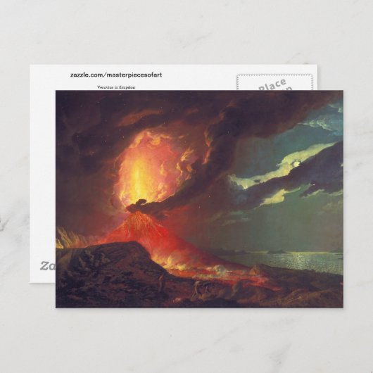 Vesuv in Eruption Postkarte (Vorne/Hinten)