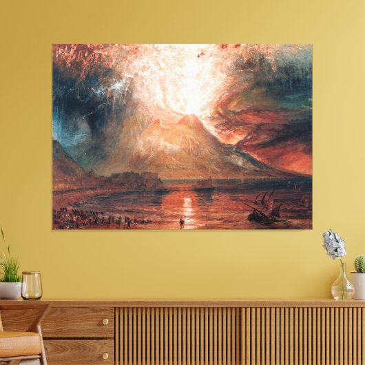 Vesuv in Eruption von J. M. W. Turner (1820) Leinwanddruck (Insitu (Wohnzimmer))