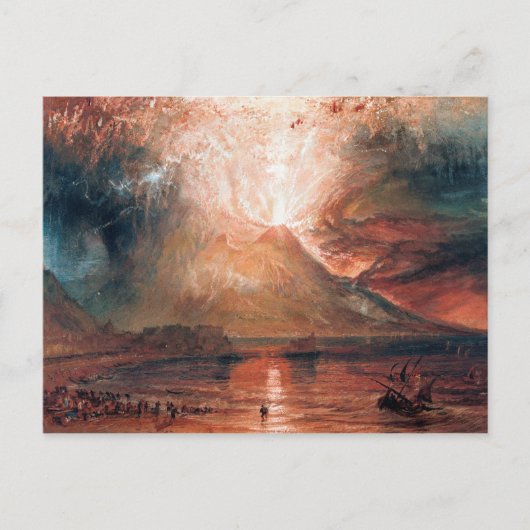 Vesuv in Eruption von J. W. Turner (1820) Postkarte (Vorderseite)