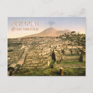 Vesuv und die Ruinen von Pompeji in Italien Postkarte
