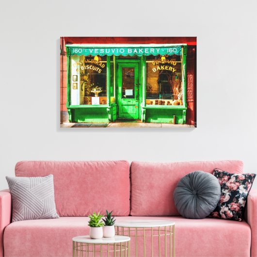 Vesuvio Bäckerei Wrapped Canvas Leinwanddruck (Insitu (Wohnzimmer))
