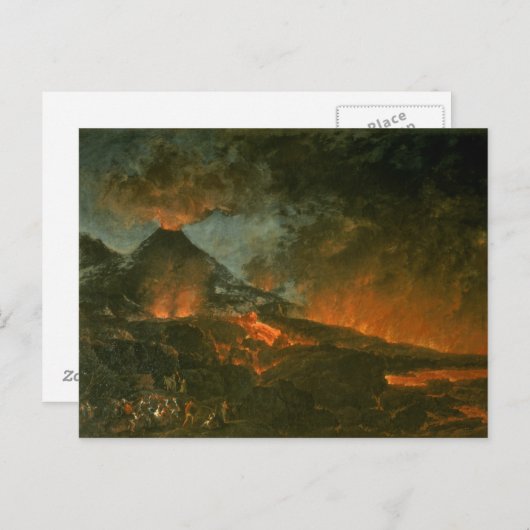 Vesuvius Eruption Postkarte (Vorne/Hinten)