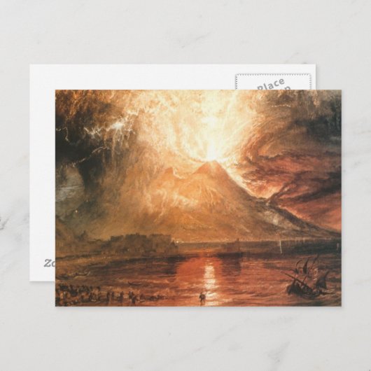 Vesuvius Eruption Postkarte (Vorne/Hinten)