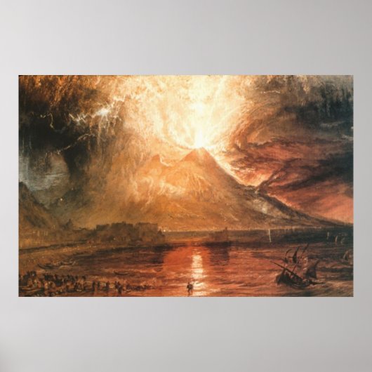 Vesuvius Eruptionskanvas drucken Poster (Vorne)