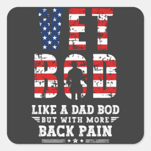 Vet bevorzugt Körper wie Papa Körper, aber mit meh Quadratischer Aufkleber