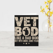 Vet Bod Like A Dad Bod Funny Military Veteran Dad  Karte (Gelbe Blume)