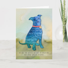 Vet & Business PitBull Dog Sympathy Card Karte