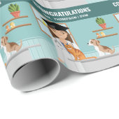 Vet DVM Abschluss Geschenkpapier (Rolleneckpunkt)