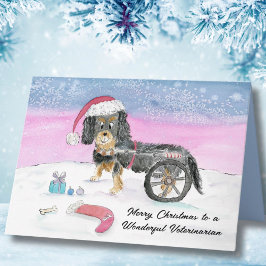 Vet Merry Christmas Cavalier King Charles Spaniel Karte