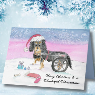 Vet Merry Christmas Cavalier King Charles Spaniel Karte