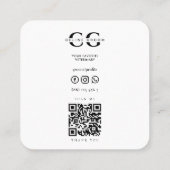 VET Pet Groom Care Hund Experte Veterinärmedizinis Quadratische Visitenkarte (Rückseite)