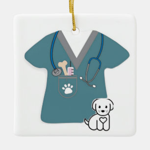 Vet Scrub-Ornament Keramikornament