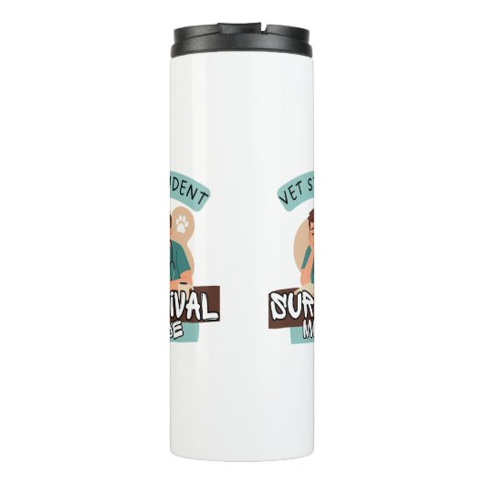 Vet Student Survival Mode – Vet Student Design Thermosbecher (Rückseite)