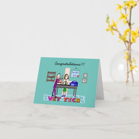 Vet Tech Abschluss Karte (Gelbe Blume)