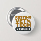 Vet Tech Aesthetic Cute Cats Dogs Paw Button (Vorne & Hinten)