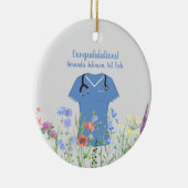 Vet Tech Blue Scrubs Keramik Ornament (Rechts)