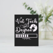 Vet Tech Degree Loading Future Veterinary Postkarte (Stehend Vorderseite)