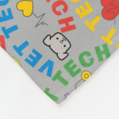 Vet Tech farbenfrohe Buchstaben Fleecedecke (Ecke)