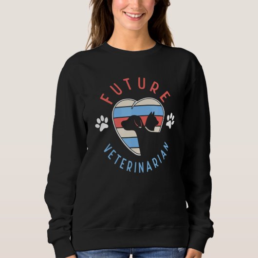 vet tech for Future Veterinarian Sweatshirt (Vorderseite)