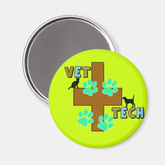 Vet Tech-Geschenk Magnet (Vorderseite/Rückseite)
