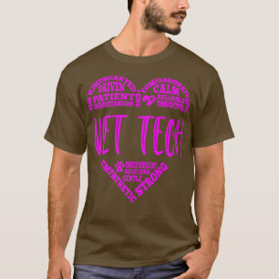 Vet Tech Neon Pink NurseS Week Nurse Day Weihnacht T-Shirt