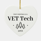 VET Tech New Job Weihnachten Keramik Ornament (Hinten)