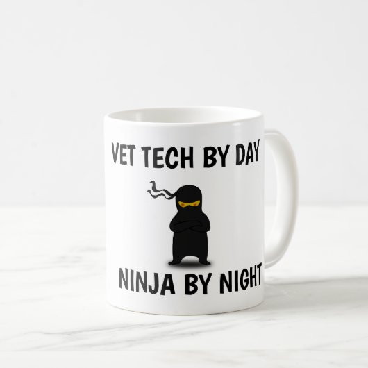VET TECH NINJA COFFEE MUG KAFFEETASSE (VorderseiteRechts)