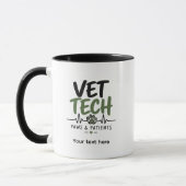 Vet Tech Paws & Patients Tasse (Links)