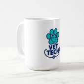 Vet Tech Pfotenabdruck Kaffeetasse (Vorderseite Links)