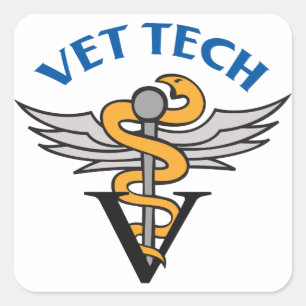 Vet Tech Quadratischer Aufkleber
