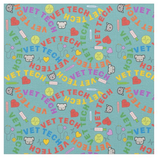 Vet Tech Teal Stoff (Nahaufnahme)