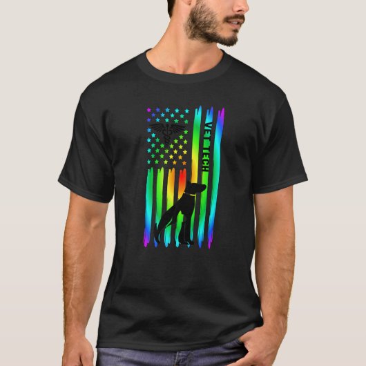 Vet Tech US-Flagge Vet-Techniker Veterinary Techni T-Shirt (Vorderseite)