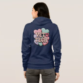 Vet Tech Valentins Herz Zip Hoodie (Schwarz voll)