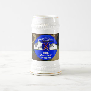Veteran 10. Gebirgsabteilung "Climb to Glory" Bierglas