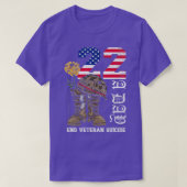 Veteran 22 A Day Take Their Lives End Veteran Suic T-Shirt (Design vorne)