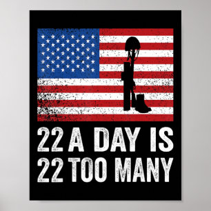 Veteran 22 Tage Selbstmord Bewusstsein PTSD Vetera Poster